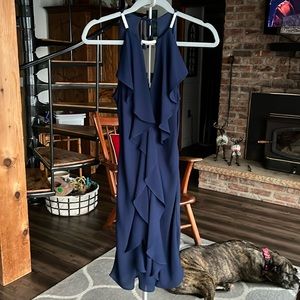 Venus sleeveless halter dress, size 2, color navy blue